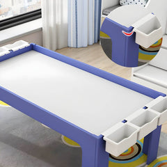 Matte Finish Wooden Kids Desk with Storage for Playroom