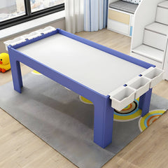 Matte Finish Wooden Kids Desk with Storage for Playroom