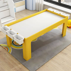 Matte Finish Wooden Kids Desk with Storage for Playroom