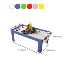 Matte Finish Wooden Kids Desk with Storage for Playroom Dimensions