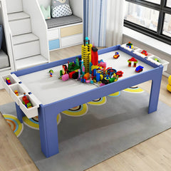 Matte Finish Wooden Kids Desk with Storage for Playroom Main Product Image