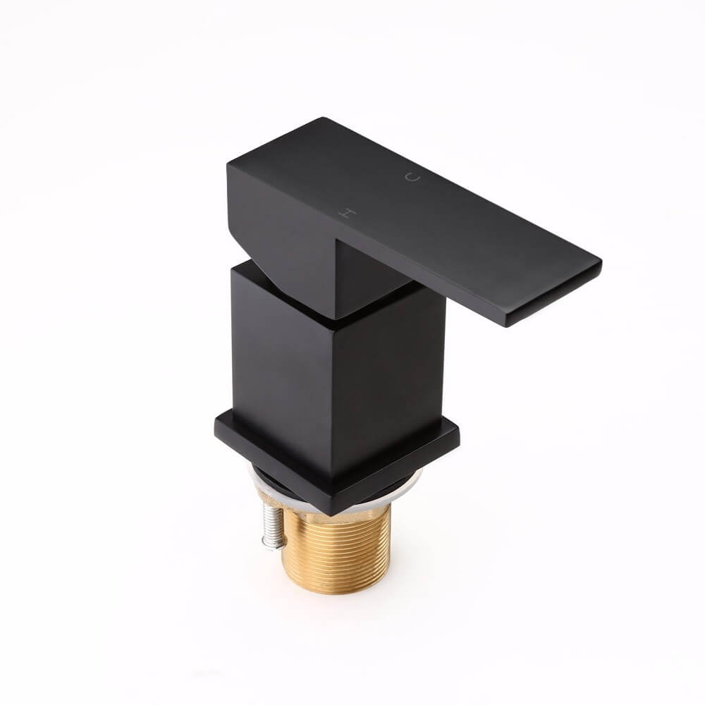 Mero Modern Brass Deck Mounted Roman Tub Faucet with Hand Shower