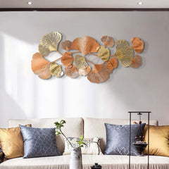 Metal Wall Art Gold Leaf Decor in Glam Style Main Product Image