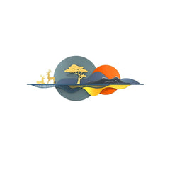 Metal Wall Art in Gold with Farmhouse Flair and Floral Motif