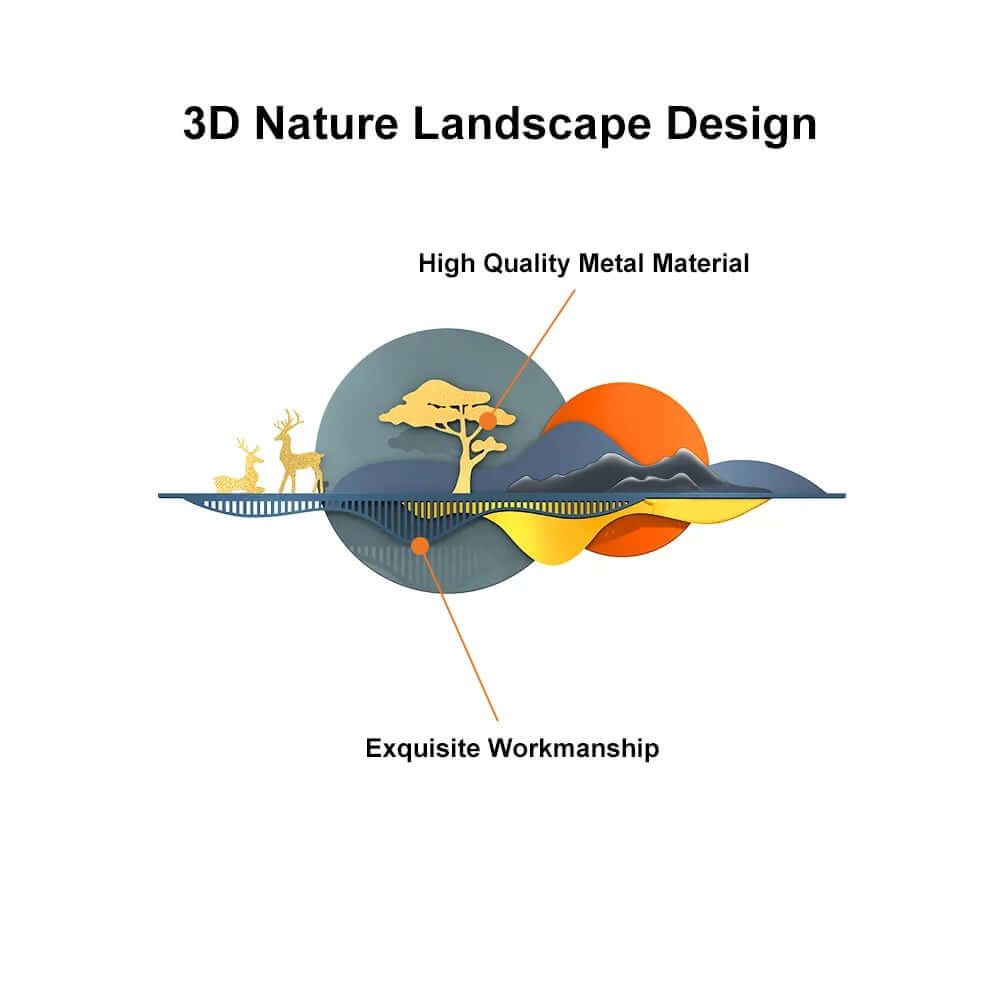 Metal Wall Art in Gold with Farmhouse Flair and Floral Motif