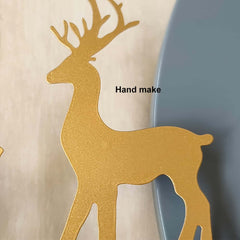 Metal Wall Art in Gold with Farmhouse Flair and Floral Motif