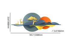 Metal Wall Art in Gold with Farmhouse Flair and Floral Motif Dimensions