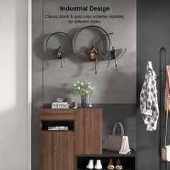 Metal Wall Art with Figural Design Round Frame Decor