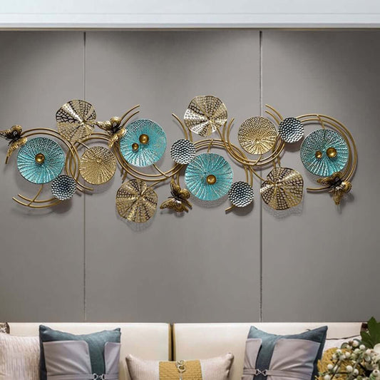 Metal Wall Art with Floral and Butterfly Design for Modern Home Decoration