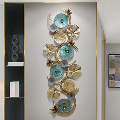 Metal Wall Art with Floral and Butterfly Design for Modern Home Decoration