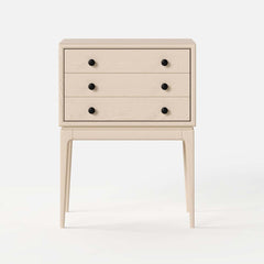 Mid-Century Modern Ash Wood Chest With 3 Drawers