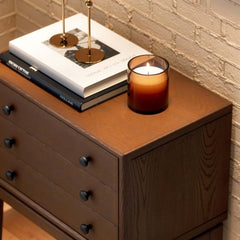 Mid-Century Modern Ash Wood Chest With 3 Drawers