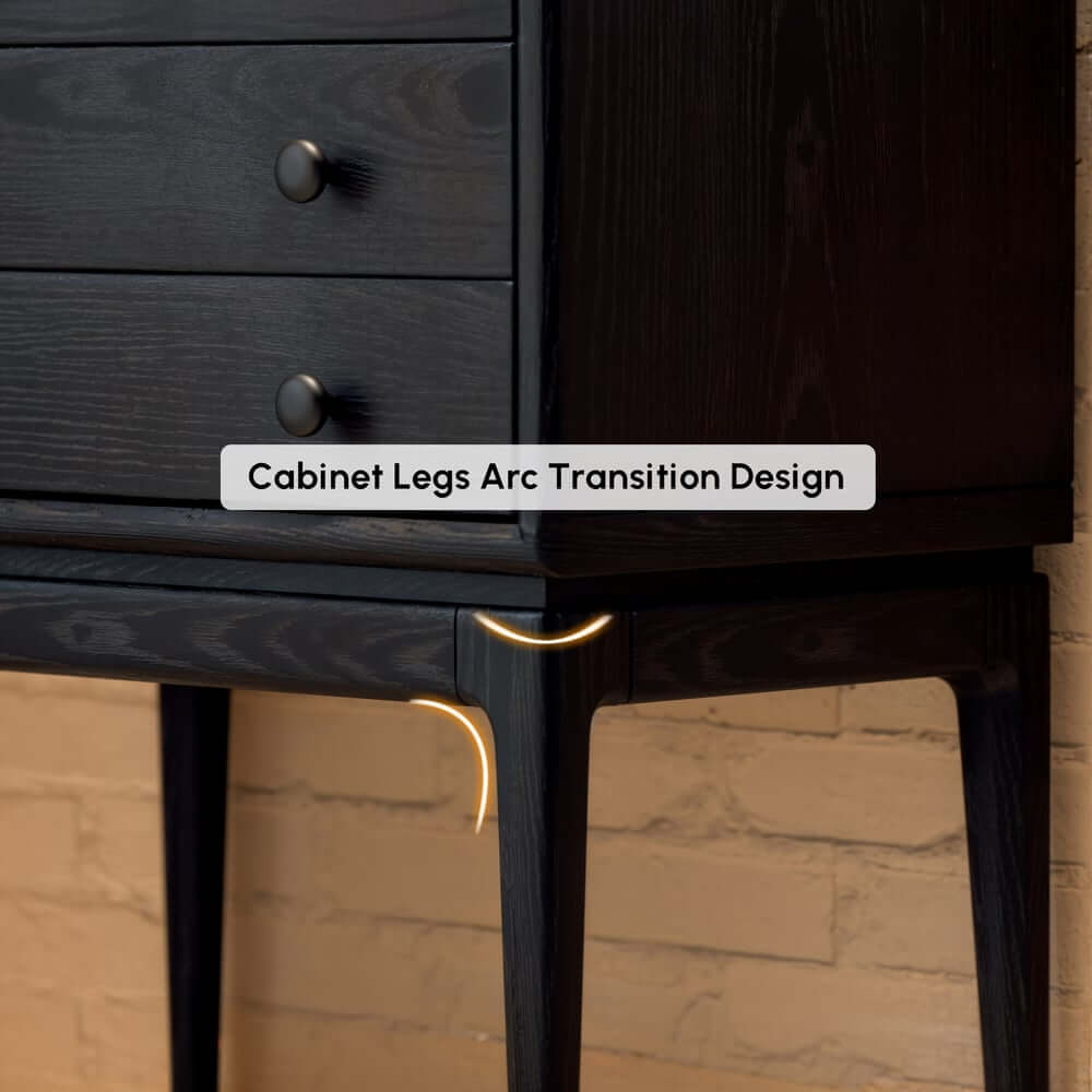 Mid-Century Modern Ash Wood Chest With 3 Drawers