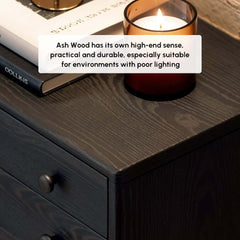 Mid-Century Modern Ash Wood Chest With 3 Drawers