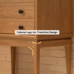 Mid-Century Modern Ash Wood Chest With 3 Drawers