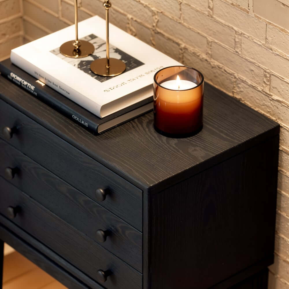 Mid-Century Modern Ash Wood Chest With 3 Drawers