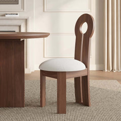 Mid-Century Modern Ash Wood High Back Side Chair