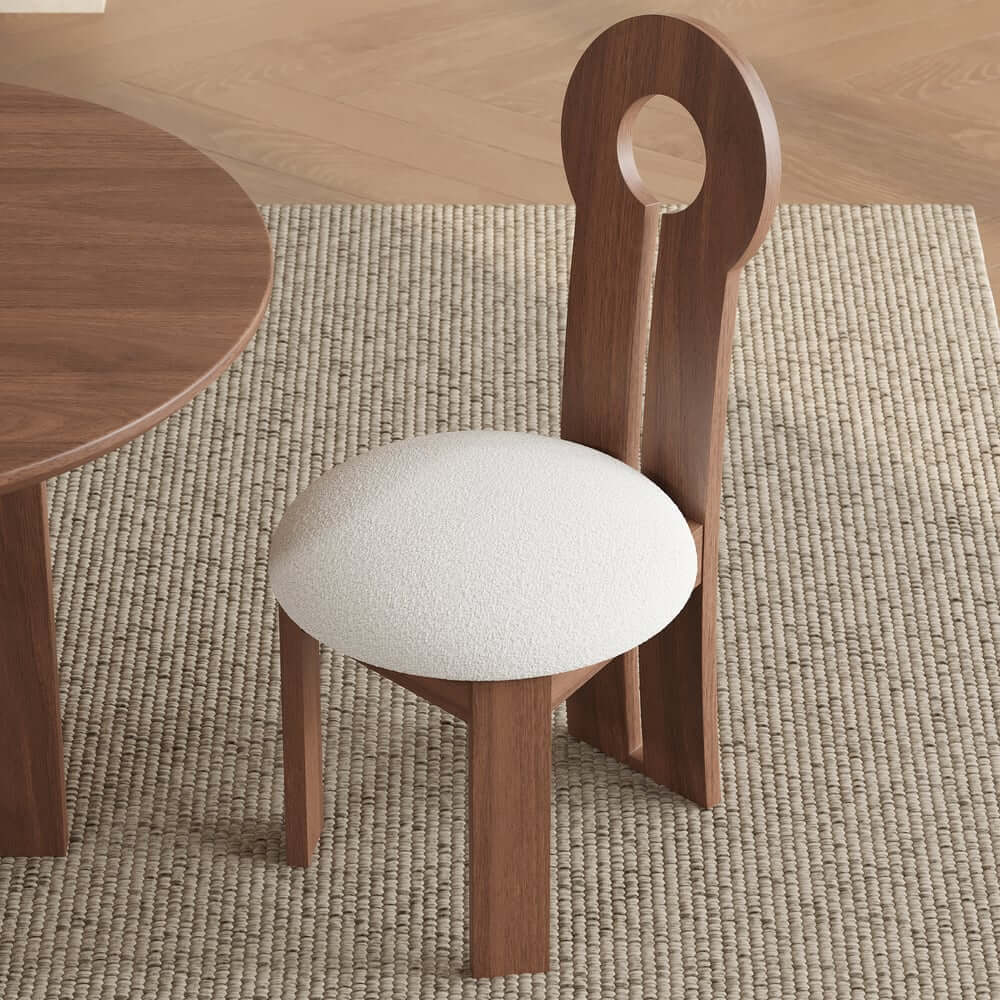 Mid-Century Modern Ash Wood High Back Side Chair