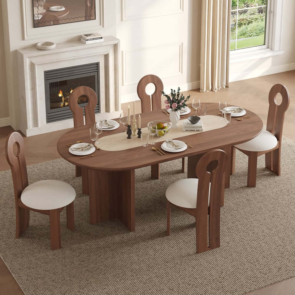 Mid-Century Modern Ash Wood High Back Side Chair