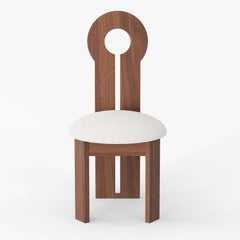 Mid-Century Modern Ash Wood High Back Side Chair