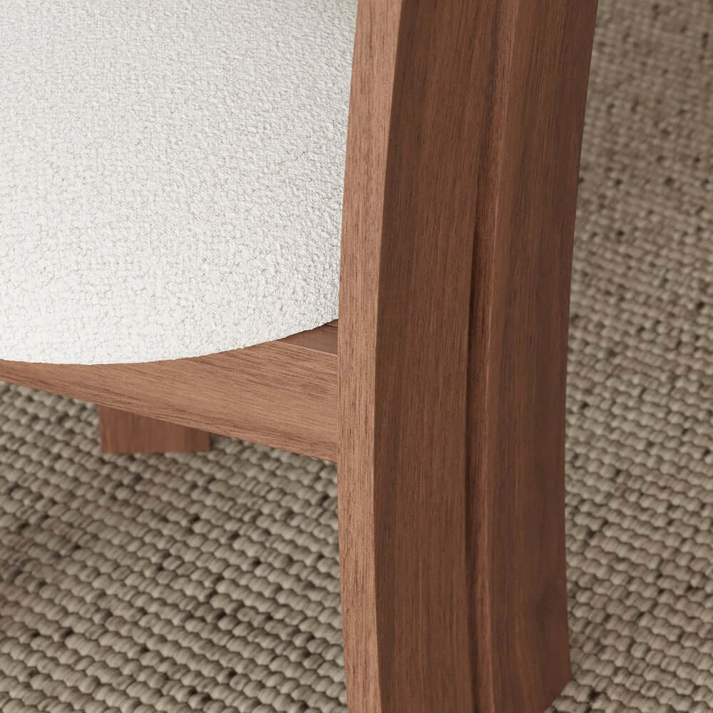 Mid-Century Modern Ash Wood High Back Side Chair