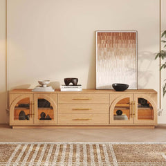 Mid-Century Modern Black TV Stand & Coffee Table Set