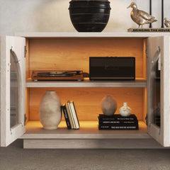 Mid-Century Modern Black TV Stand & Coffee Table Set