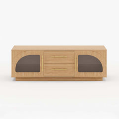 Mid-Century Modern Black TV Stand & Coffee Table Set