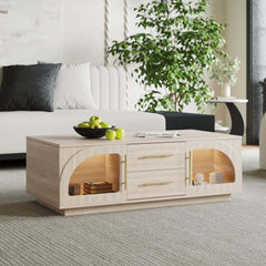 Mid-Century Modern Black TV Stand & Coffee Table Set