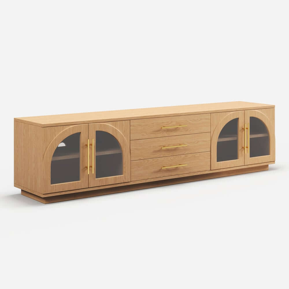 Mid-Century Modern Black TV Stand & Coffee Table Set
