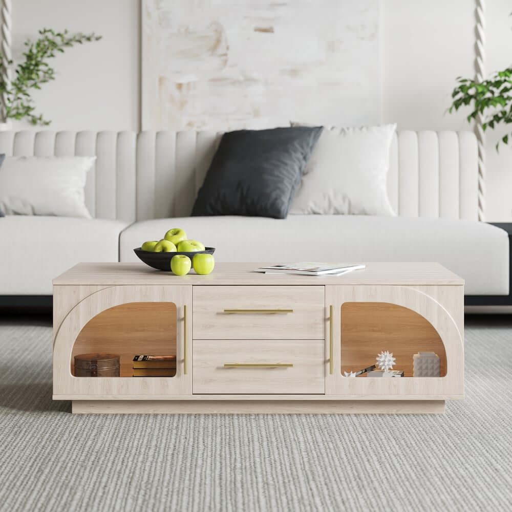 Mid-Century Modern Black TV Stand & Coffee Table Set