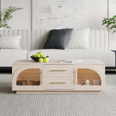 Mid-Century Modern Black TV Stand & Coffee Table Set