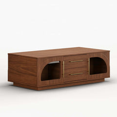 Mid-Century Modern Black TV Stand & Coffee Table Set