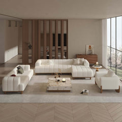 Mid-Century Modern Boucle Loveseat Sofa With Round Arms