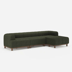 Mid-Century Modern Boucle Loveseat Sofa With Round Arms