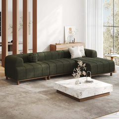 Mid-Century Modern Boucle Loveseat Sofa With Round Arms