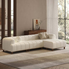 Mid-Century Modern Boucle Loveseat Sofa With Round Arms