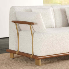 Mid-Century Modern Boucle Modular Sectional Sofa - 3 Pieces