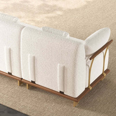 Mid-Century Modern Boucle Modular Sectional Sofa - 3 Pieces