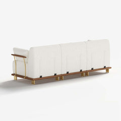 Mid-Century Modern Boucle Modular Sectional Sofa - 3 Pieces