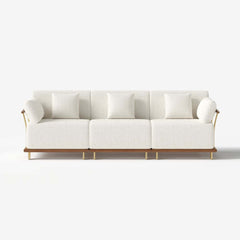 Mid-Century Modern Boucle Modular Sectional Sofa - 3 Pieces