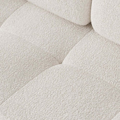 Mid-Century Modern Boucle Sofa Bed With Pull Out Bed