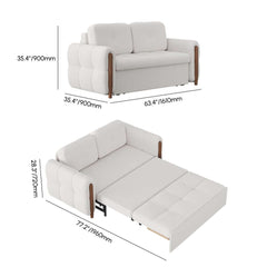 Mid-Century Modern Boucle Sofa Bed With Pull Out Bed Dimensions