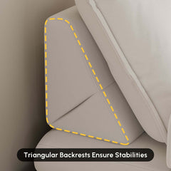 Mid-Century Modern Leather Sofa Bed With Adjustable Backrest