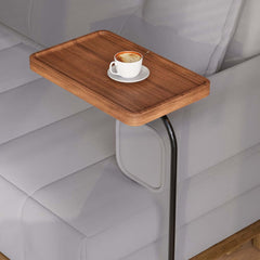 Mid-Century Modern Leather Sofa Bed With Adjustable Backrest