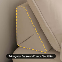 Mid-Century Modern Leather Sofa Bed With Adjustable Backrest