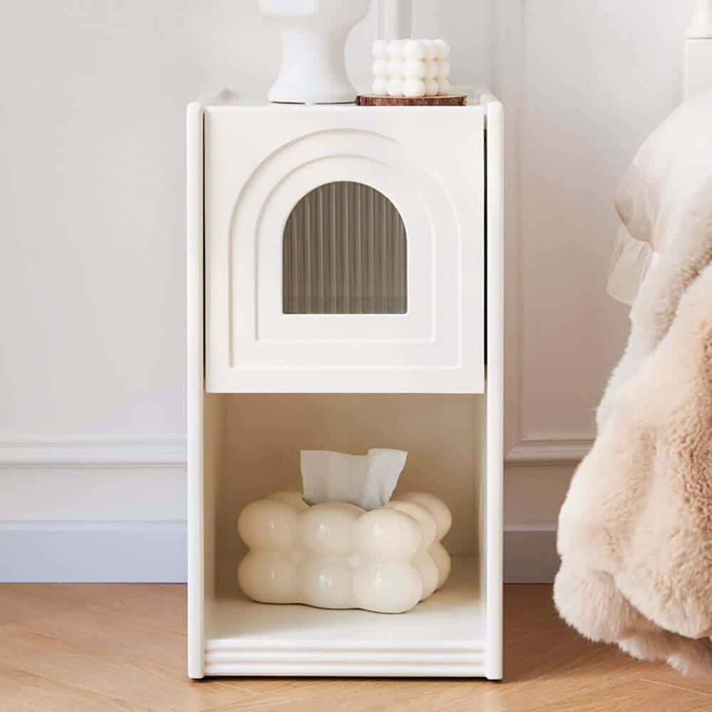 Mid-Century Modern LED Nightstand With USB Charging