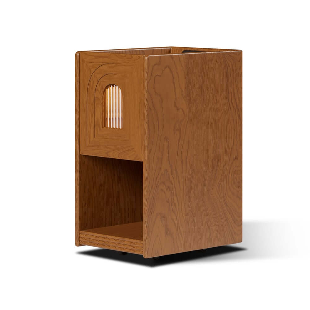 Mid-Century Modern LED Nightstand With USB Charging