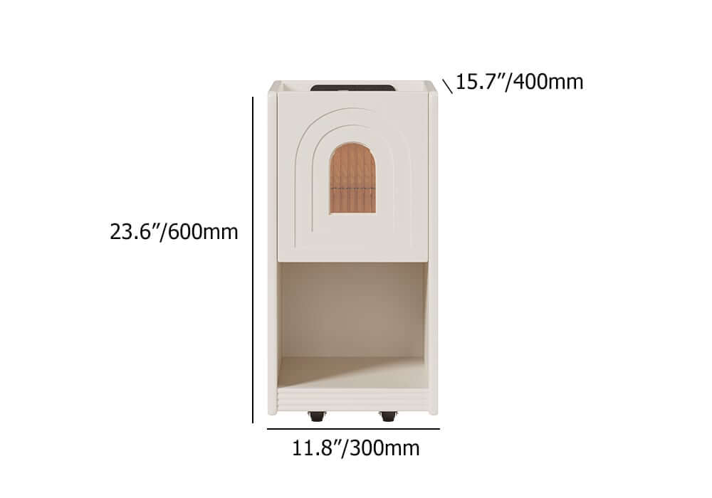 Mid-Century Modern LED Nightstand With USB Charging Dimensions