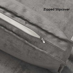 Mid-Century Modern Linen Sofa Bed With Adjustable Backrest